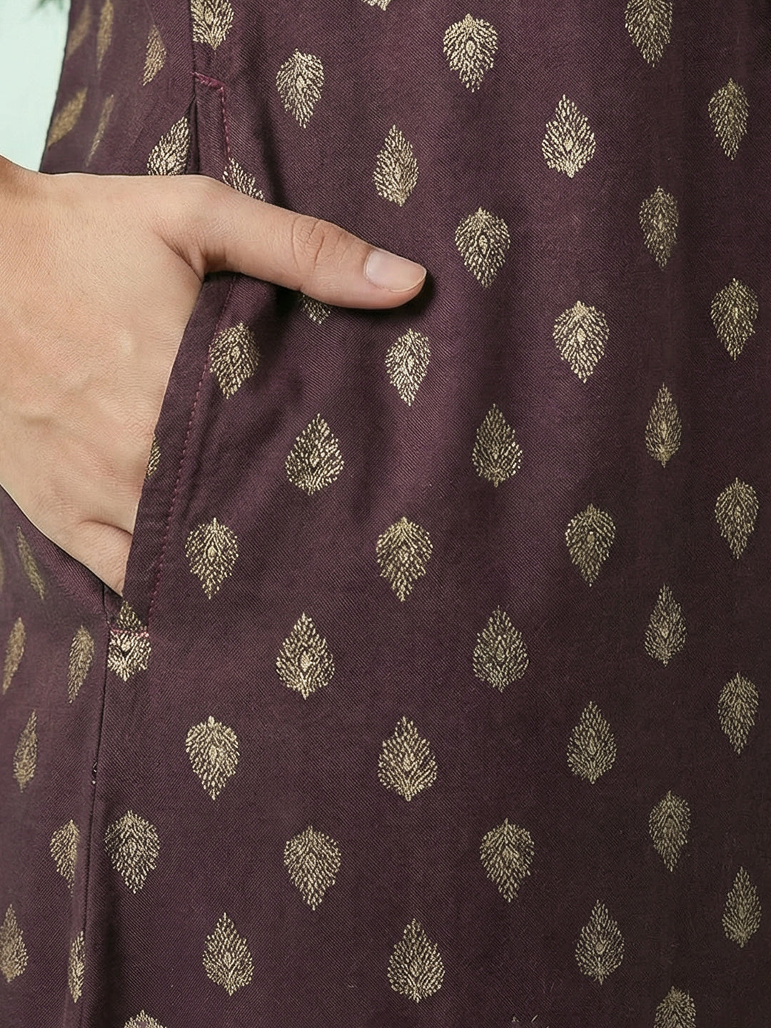 Alpine - Maxi Nightdress with Embroidered V-slit Neckline