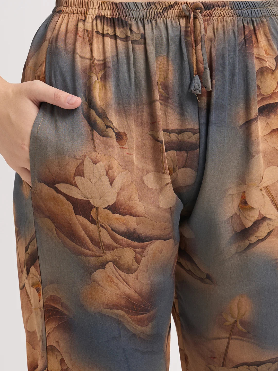 Copper Glow - Silky Lounge Night Suit